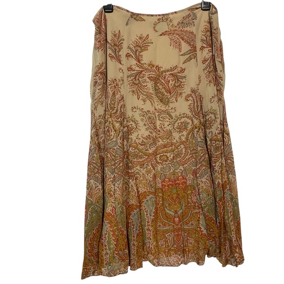 Lauren Ralph Lauren Paisley Flowing Women's Skirt - Picture 4 of 7